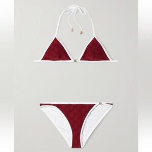 Gucci GG Embellished Terrycloth Bikini Set